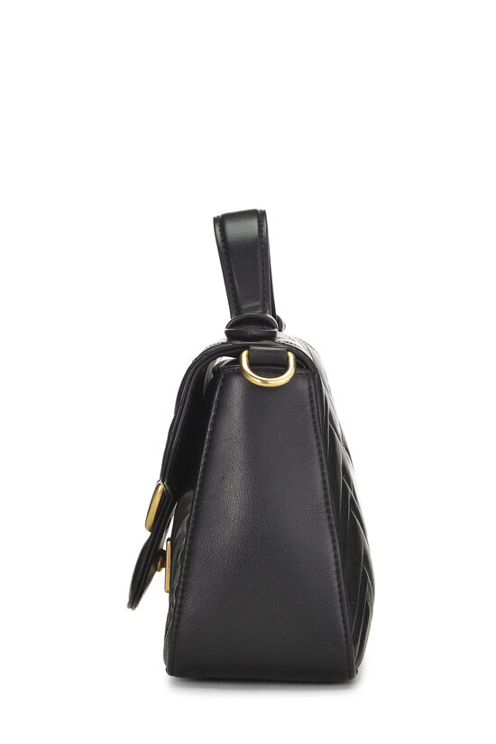 Black Leather Torchon GG Marmont Top Handle Flap Bag Mini, , large image number 2