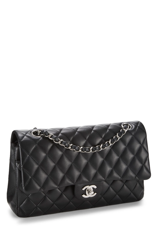Black Quilted Lambskin Classic Double Flap Medium, , large image number 1