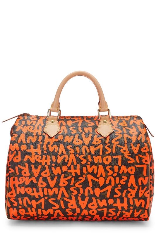 Stephen Sprouse x Louis Vuitton Orange Monogram Graffiti Speedy 30, , large image number 4