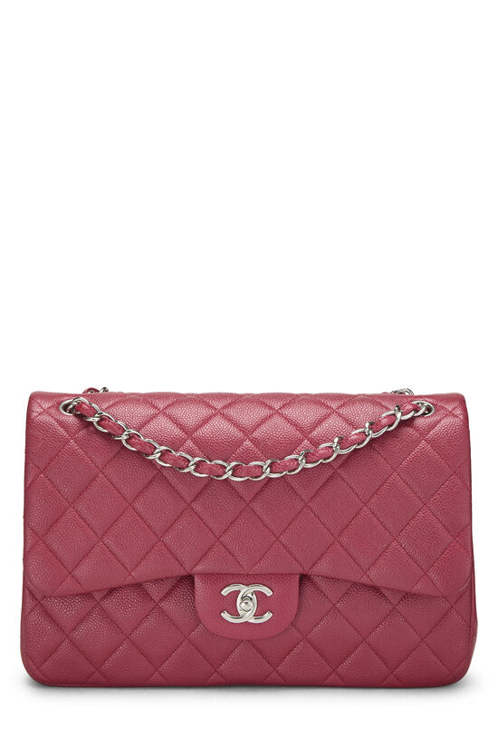 Red Quilted Caviar New Classic Double Flap Jumbo, , large image number 0