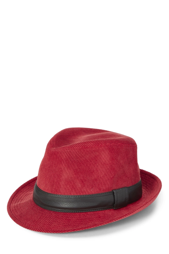 Red Corduroy Fedora, , large image number 2