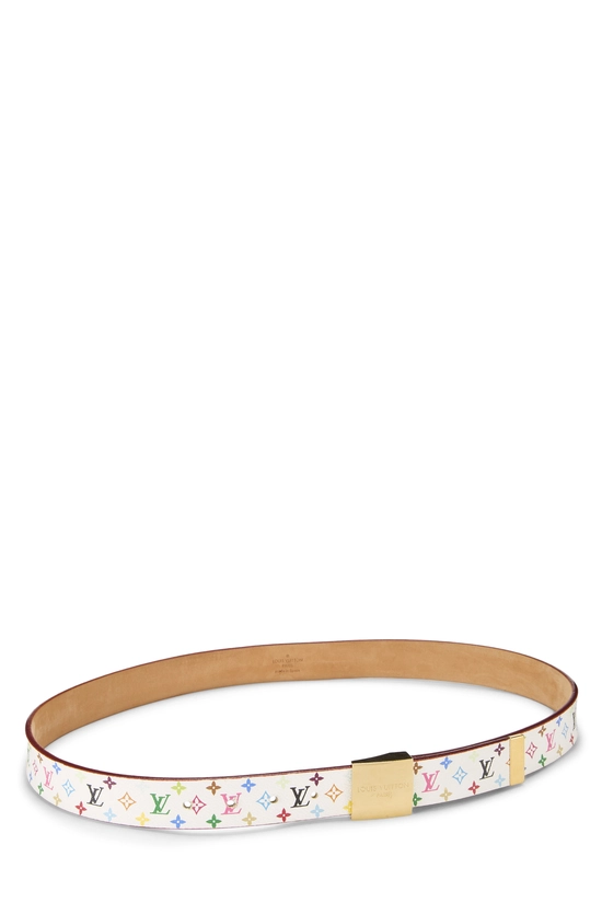 Takashi Murakami X Louis Vuitton White Monogram Multicolore Ceinture 90	, , large image number 1