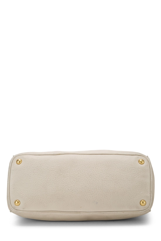 Cream Vitello Daino Convertible Handbag, , large image number 2