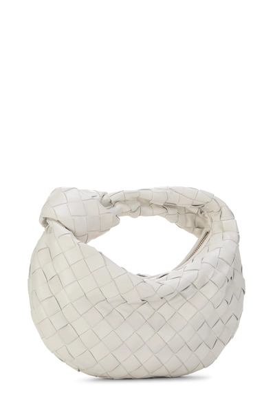 White Intrecciato Leather Jodie Mini, , large