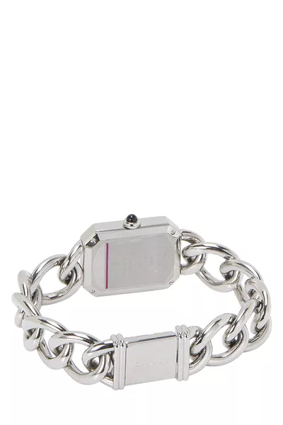 Black & Silver Premiere Gourmette Watch Large, , large