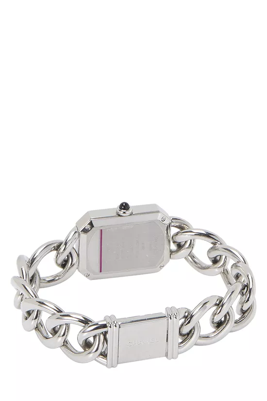 Black & Silver Premiere Gourmette Watch Large, , large image number 1