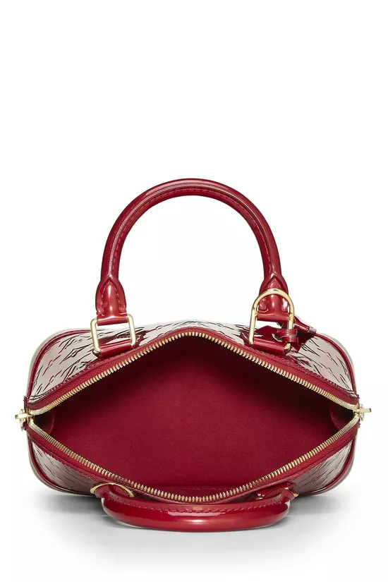 Red Monogram Vernis Rayures Alma BB, , large image number 5