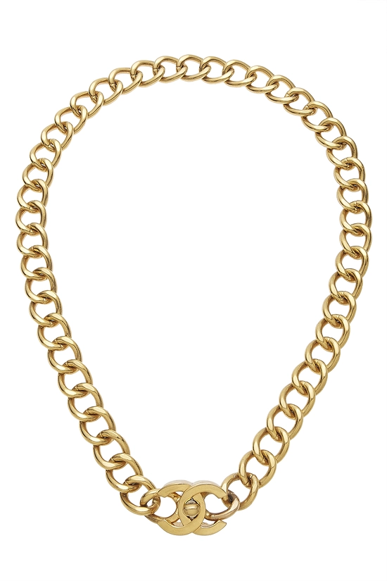 Gold 'CC' Turnlock Choker Large, , large image number 0