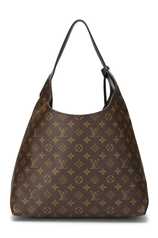 Black Monogram Canvas Flower Hobo, , large image number 3