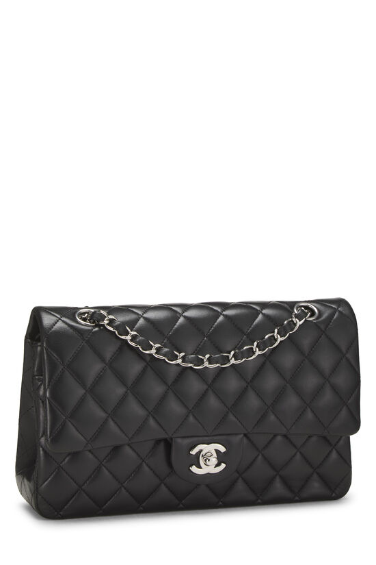 Black Quilted Lambskin Classic Double Flap Medium, , large image number 1