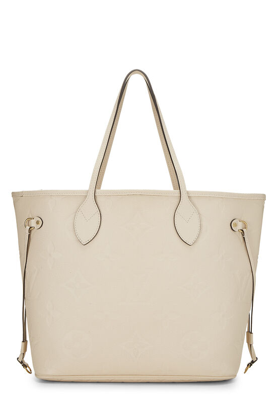 Louis Vuitton Cream Giant Monogram Empreinte Neverfull MM 