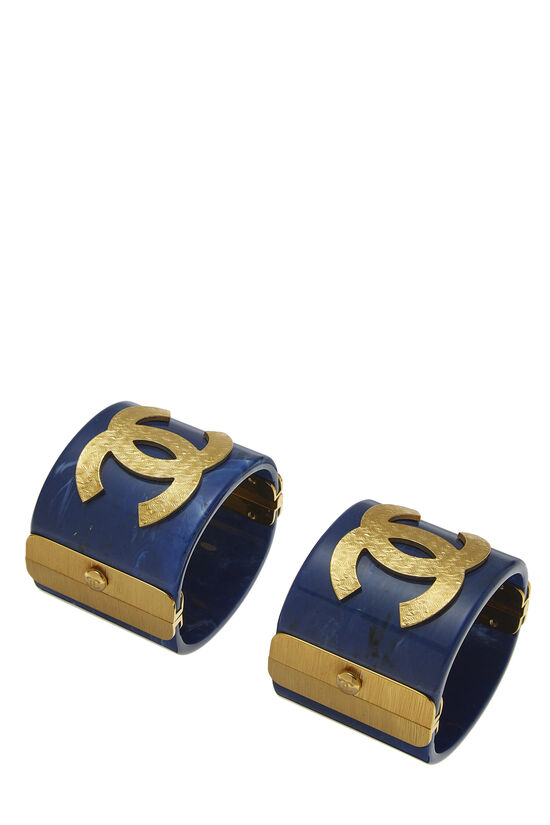 Blue & Gold Acrylic Cuff Set, , large image number 1