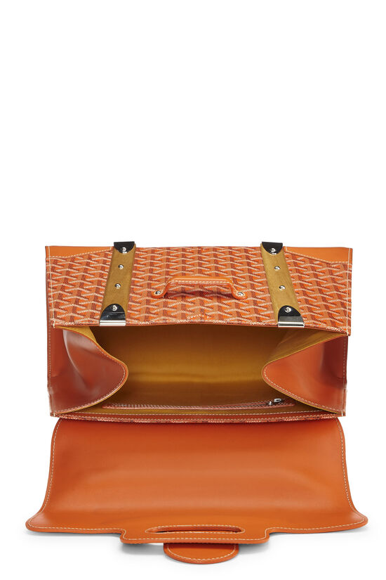 Goyard Saigon Bag MM Orange Canvas/Leather