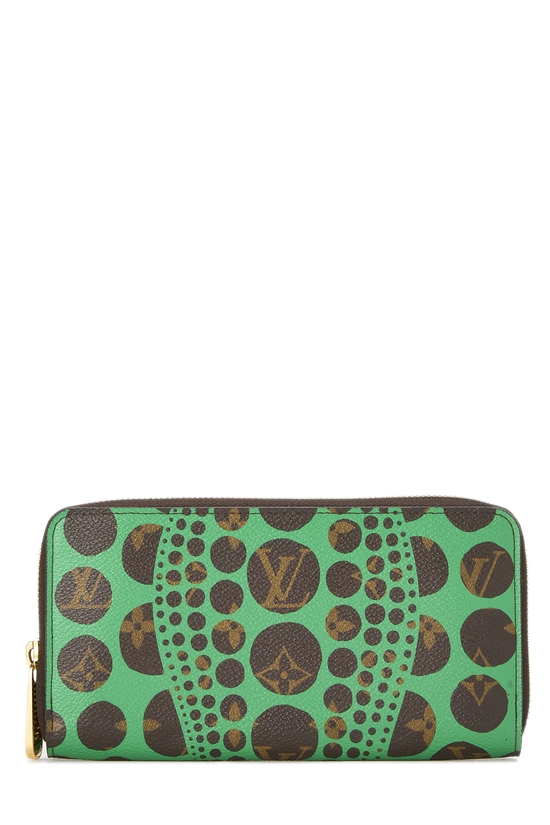 Yayoi Kusama x Louis Vuitton Green Dots Monogram Zippy Wallet, , large image number 0