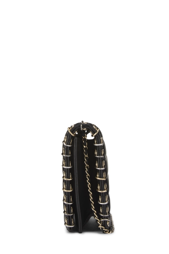 Black Calfskin Punk Chain Bag, , large image number 2