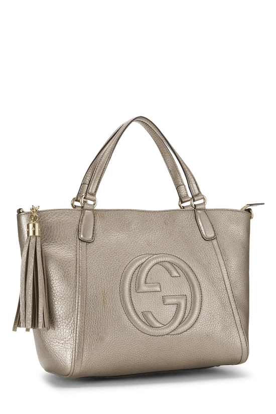 Gold Metallic Leather Soho Top Handle Bag, , large image number 1