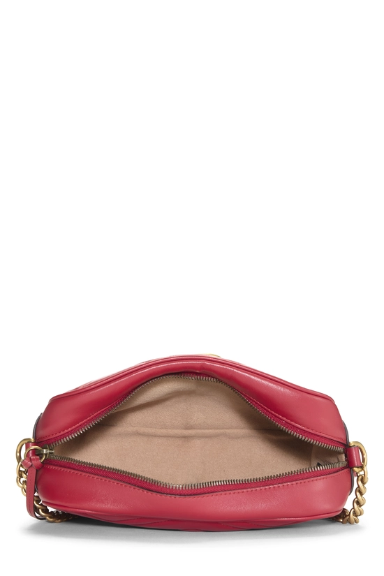 Red Leather GG Marmont Crossbody Bag Small, , large image number 5