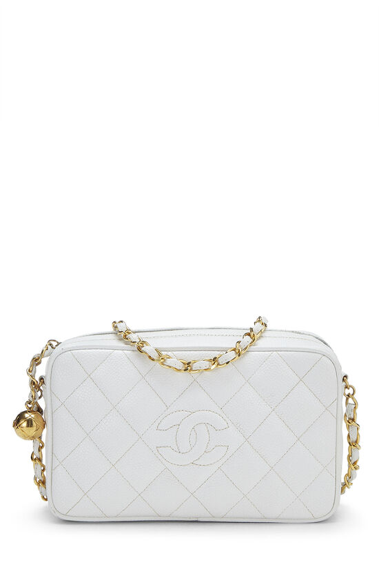 chanel quilted camera bag