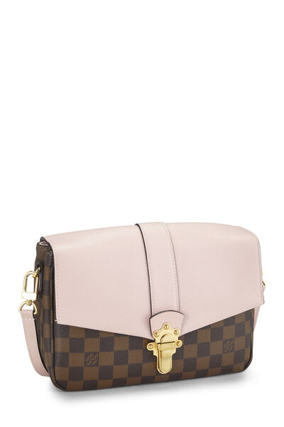 Pink Damier Ebene Clapton Crossbody, , large