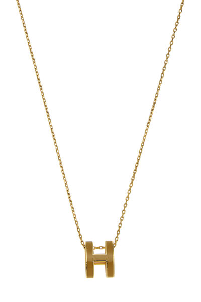 Gold & Yellow Pop H Necklace, , large