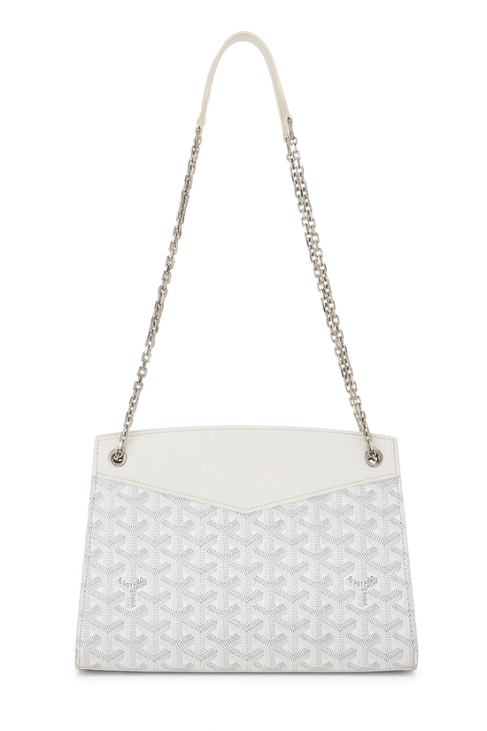 White Goyardine Canvas Rouette Structure PM, , large image number 3