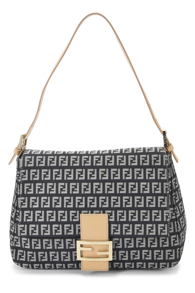 Fendi Navy Zucchino Canvas Mama