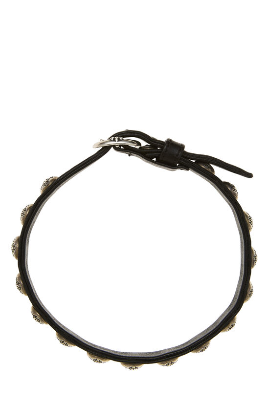 Black Leather Dagger Studded Gunslinger Choker, , large image number 0