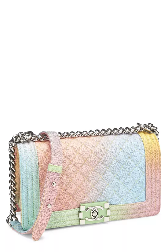 Rainbow Quilted Caviar Boy Bag Medium, , large image number 2