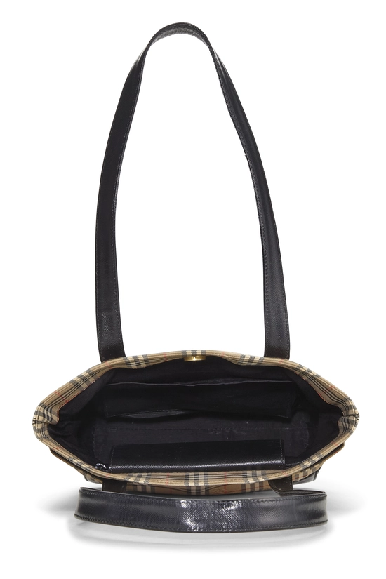 Black Haymarket Check Pocket Shoulder Bag, , large image number 5