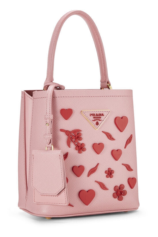 Prada Heart Shaped Wallet On Chain in Pink