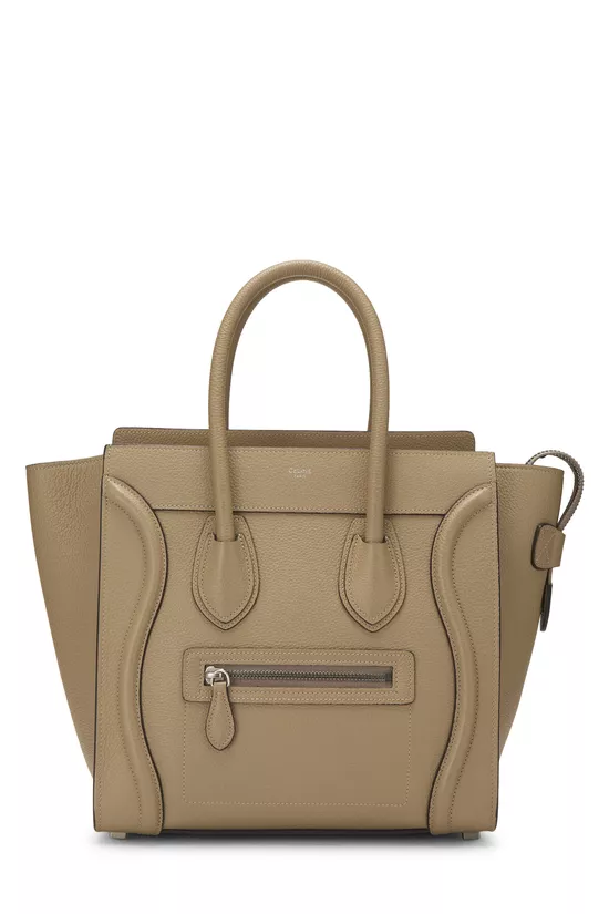 Beige Drummed Calfskin Luggage Micro, , large image number 0