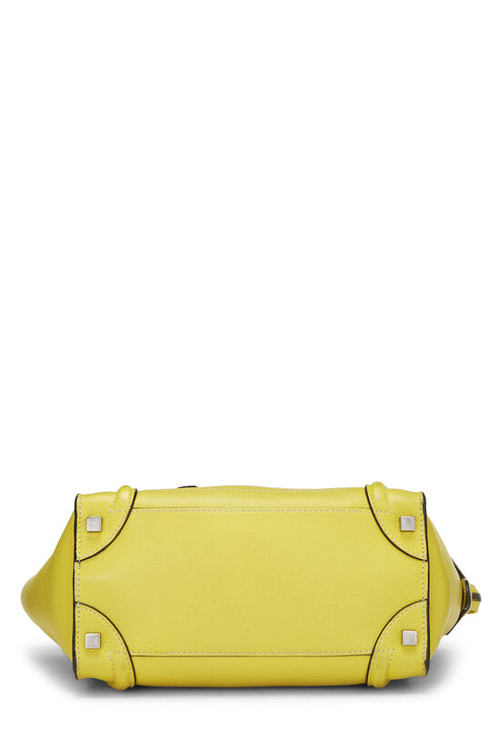 Yellow Drummed Calfskin Luggage Micro, , large image number 4