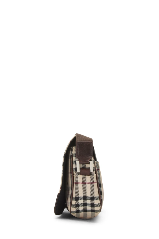 Brown House Check Nylon Flap Crossbody, , large image number 2