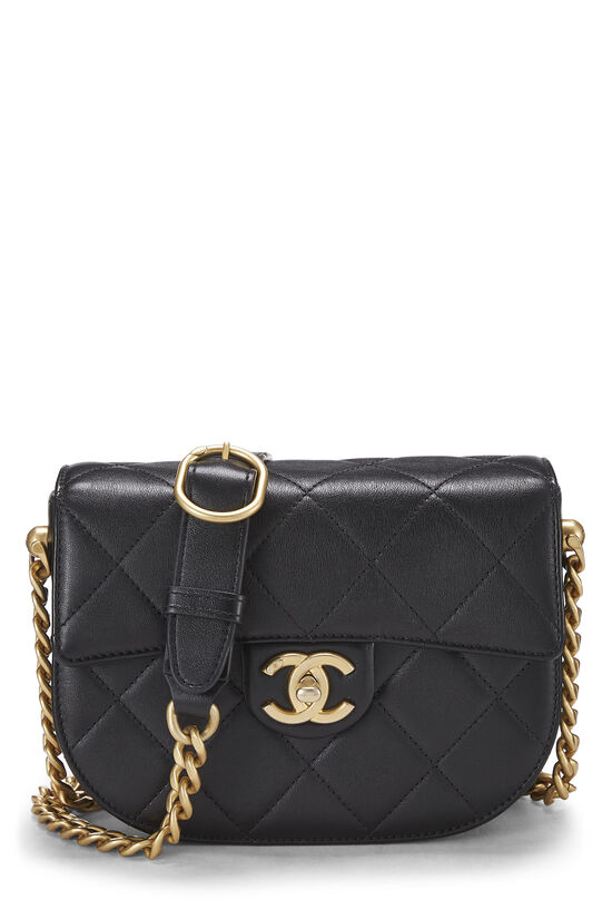 Chanel Black Calfskin Moon Flap Messenger Mini Q6B5HP3PK9000 | WGACA
