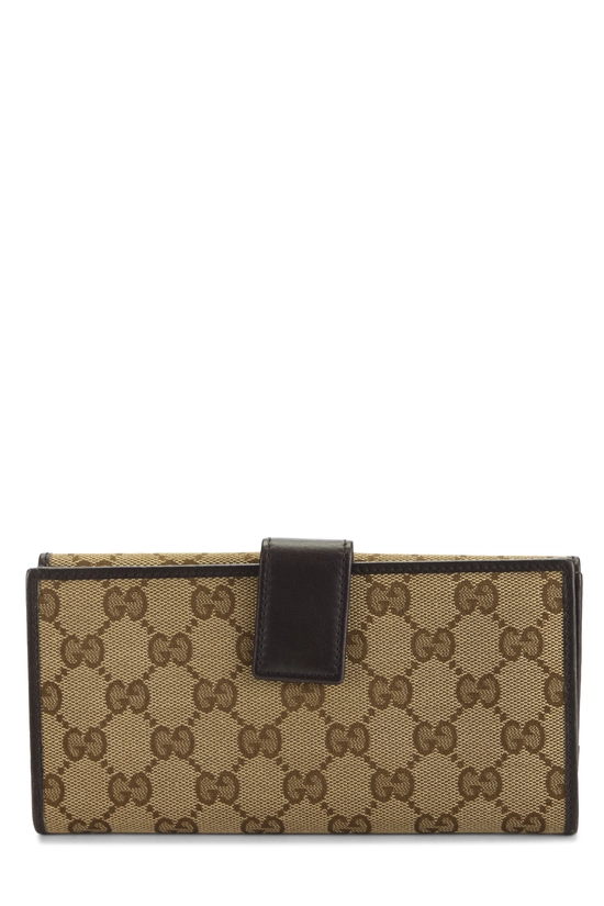 Brown Original GG Canvas Continental Wallet, , large image number 2