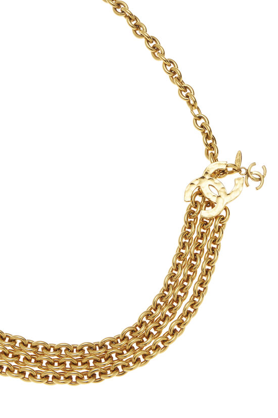 Gold 'CC' Chain Belt 3, , large image number 1