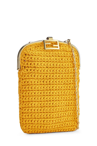 Orange Woven Phone Bag, , large