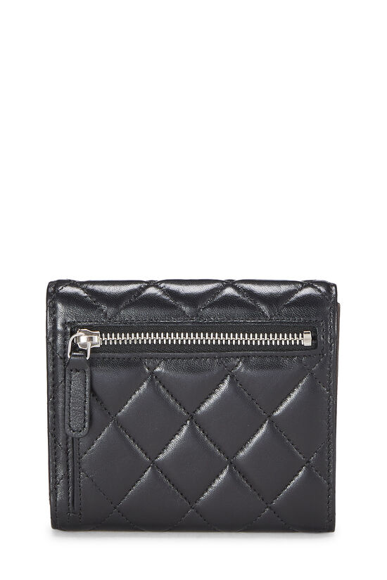 Black Quilted Lambskin Classic Flap Wallet Small, , large image number 2