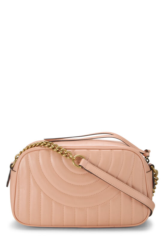 Pink Leather GG Marmont Crossbody Bag, , large image number 3