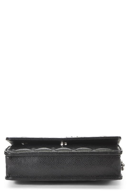 Black Quilted Caviar Classic Wallet on Chain (WOC), , large image number 4