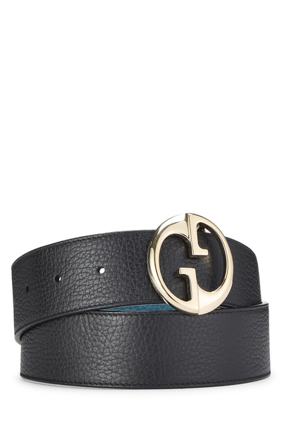 Black Grained Leather Reversible 1973 Belt 80