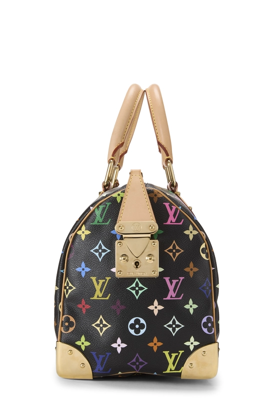 Takashi Murakami x Louis Vuitton Black Monogram Multicolore Speedy Top Handle Bag 30, , large image number 2