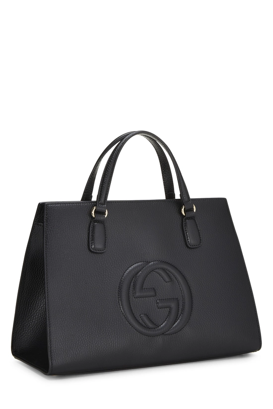 Black Grained Leather Soho Handbag, , large image number 1