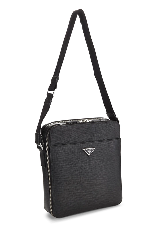 Black Saffiano Messenger, , large image number 1
