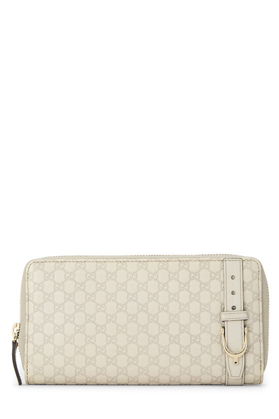 White Microguccissima Nice Zip Around Wallet, , large image number 0