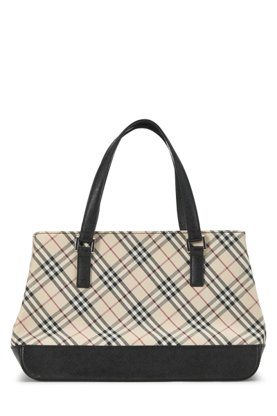 Burberry Black Check Jacquard Handbag Small