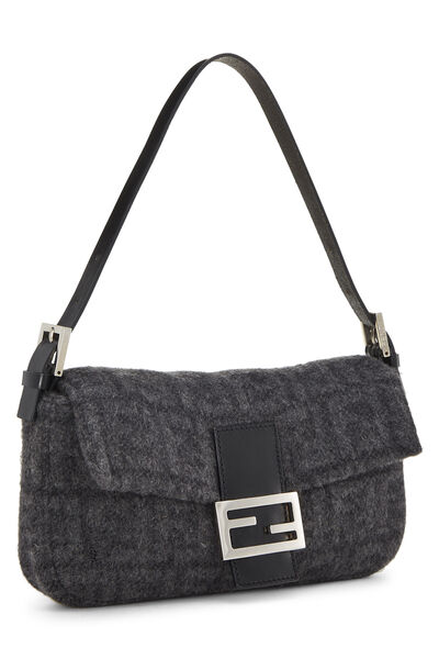 Grey Wool Baguette, , large