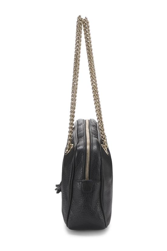 Black Leather Soho Chain Shoulder Bag, , large image number 2