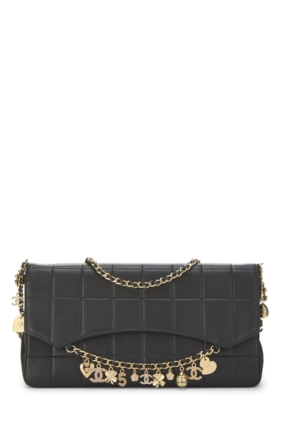 Chanel Black Lambskin Chocolate Bar Lucky Charms Flap Bag