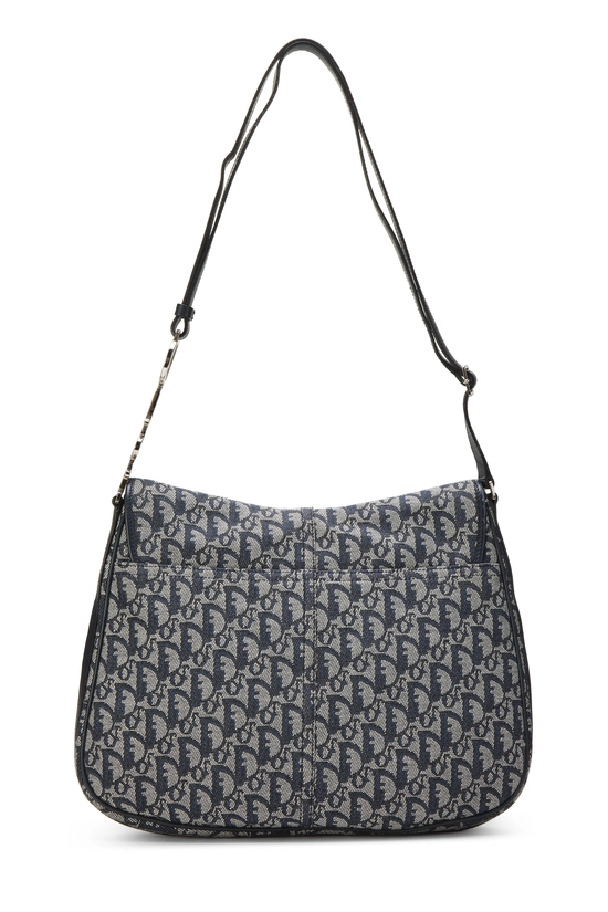 Navy Trotter Canvas Flap Messenger Bag, , large image number 3